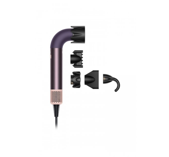 Фен Dyson HD17 Supersonic R Jasper/Plum, 1700Вт, 3 режими, іонізація, хол. обдув, 5 насадок, фіолетовий