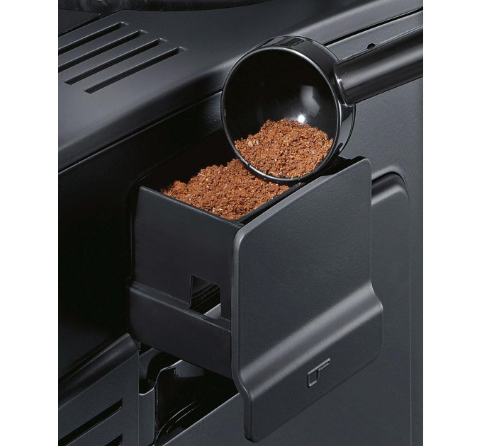 Кавомашина Siemens 1.7л, зерно + мелена, автомат.капучинатор, LED - дисплей, авторецептів - 8, чорно - срібний