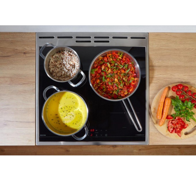 Плита Gorenje электрическая стеклокерамическая, 70л, 50x60см, дисплей, программатор, серый