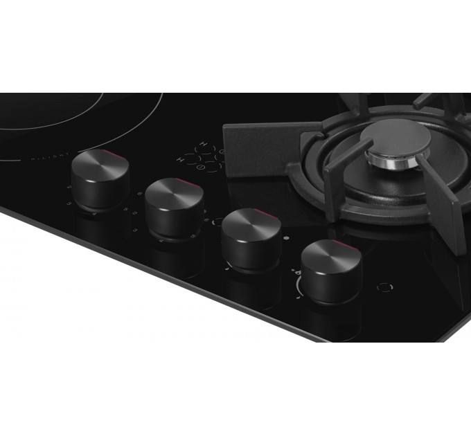 Варочная поверхность Hansa комбинированная (2 газ + 2 электро), 59,2см, расширенная зона, чугун, черный