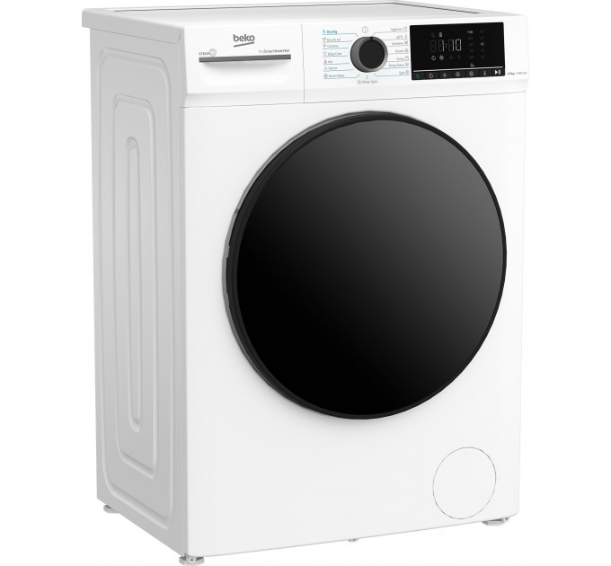 Стирально-сушильная машина Beko фронтальная, 7(5)кг, 1400, D, 52см, дисплей, инвертор, пар, белый
