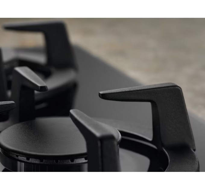 Варочная поверхность Electrolux газ на стекле, 60см, чугун, черный