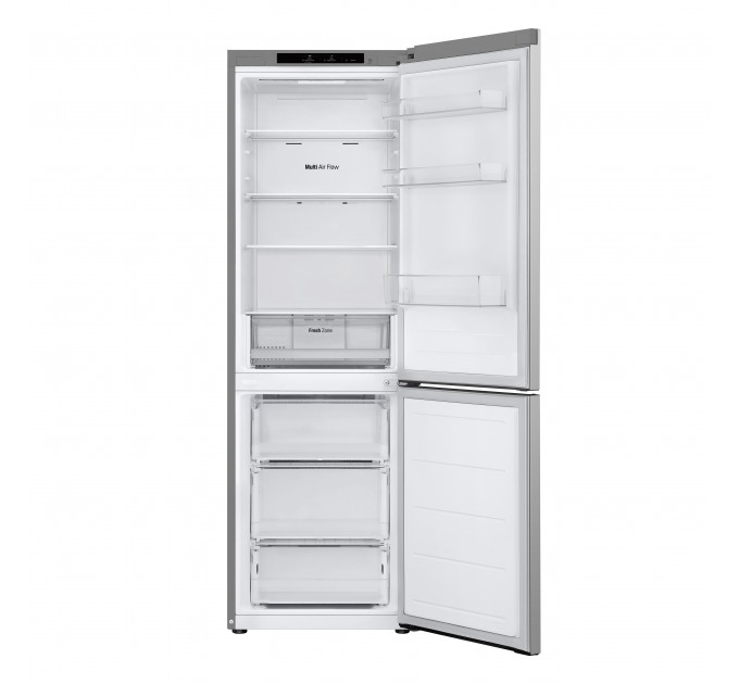 Холодильник LG с нижн. мороз., 186x60х68, холод.отд.-234л, мороз.отд.-107л, 2дв., А++, NF, инв., диспл внутр., зона св-ти, серебристый