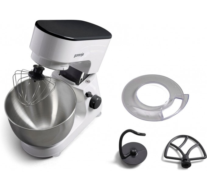 Кухонная машина Gorenje 600Вт, чаша-металл, корпус-пластик, насадок-3, белый