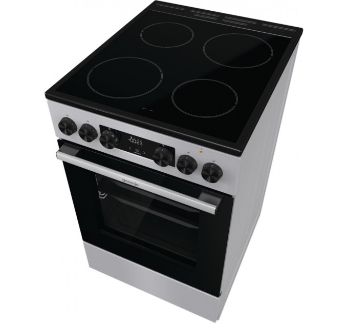 Плита Gorenje электрическая стеклокерамическая, 70л, 50x60см, дисплей, программатор, серый