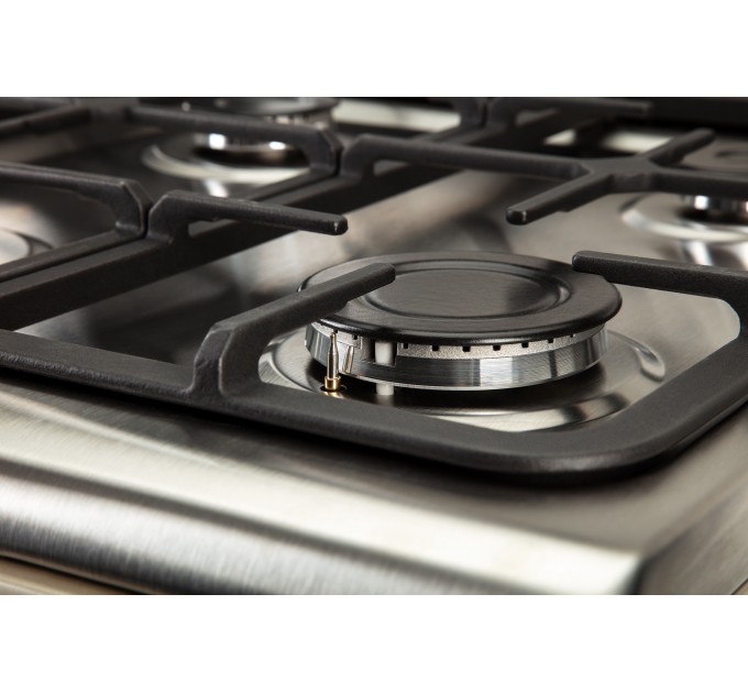 Плита ARDESTO комби, 52л, 50x60см, конвекция, чугун, подсветка, форсунки LPG (подключение газового баллона), серебристый