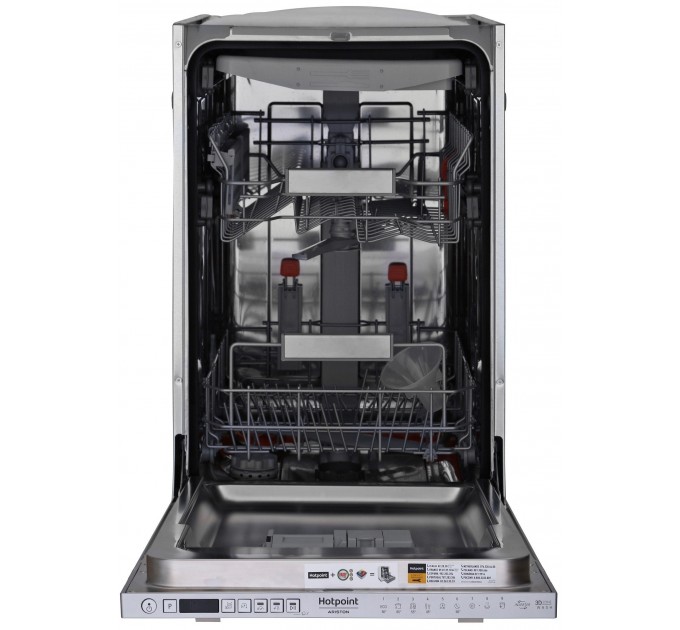 Посудомийна машина Hotpoint вбудована, 10компл., A++, 45см, дисплей, 3й кошик, білий