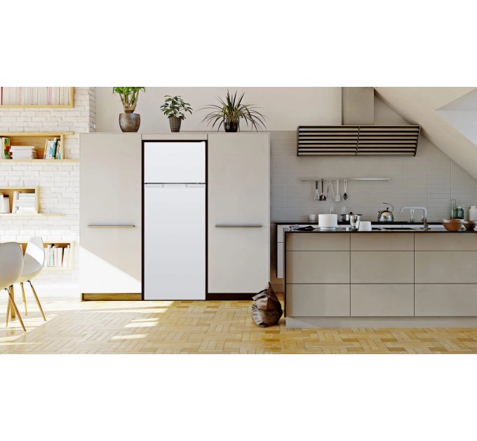 Холодильник TCL с верхн. мороз., 144x55х54.5, холод.отд.-167л, мороз.отд.-40л, 2дв., A++, ST, белый