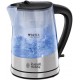 Електрочайник Russell Hobbs Purity 1л, скло, з фільтром Brita, сріблясто-чорний