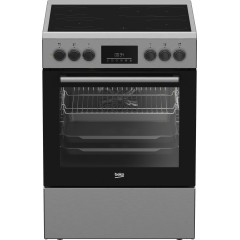 Плита Beko электрическая стеклокерамическая, 72л, 60x60см, дисплей, конвекция, нерж