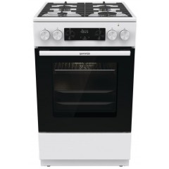 Плита Gorenje комби, 70л, 50x60см, дисплей, чугун, белый