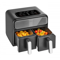 Мультипечь Amica 2400Вт, чаша - 2*4.0л, сенсорное управл., 8 авто. программ, пластик, черный