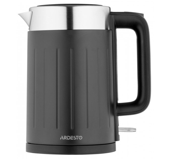 Электрочайник ARDESTO 1.7л, Strix, двойные стенки, черный матовый