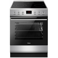 Плита Hansa электрическая стеклокерамическая, 65л, 60x60см, дисплей, конвекция, нерж