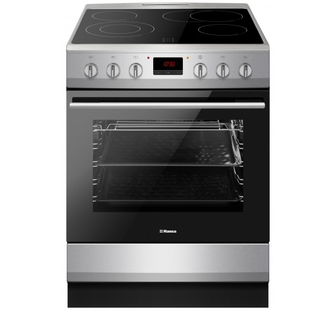 Плита Hansa електрична склокерамічна, 65л, 60x60см, дисплей, конвекція, нерж