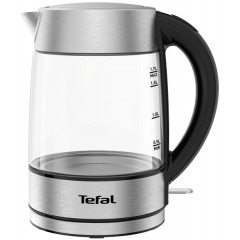 Электрочайник Tefal Glass Kettle 1.7л, стекло, с подсветкой, серебристо-черный