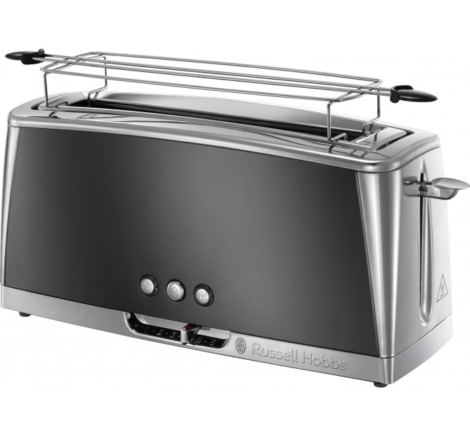 Тостер Russell Hobbs Luna Moonlight 1420Вт, длинные слоты, подогрев, разморозка, металл, серый
