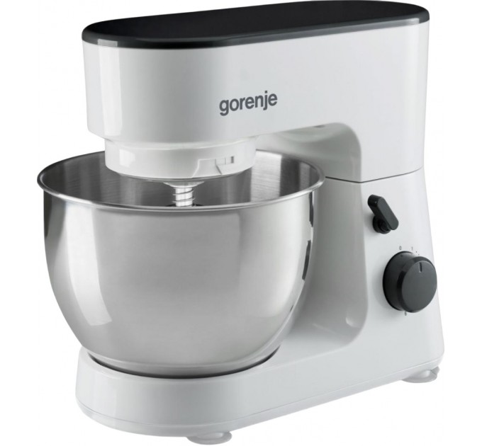 Кухонная машина Gorenje 600Вт, чаша-металл, корпус-пластик, насадок-3, белый