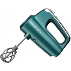 Миксер Russell Hobbs ручной Turquoise, 350Вт, насадки-4, турбо, бирюзовый
