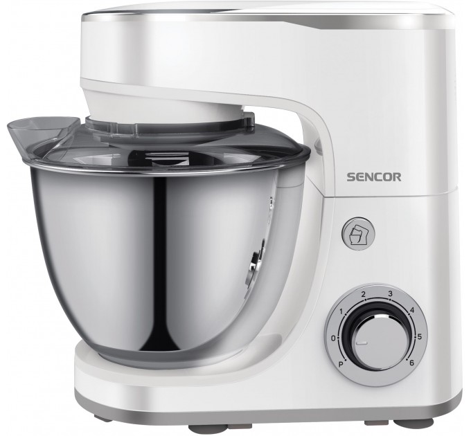 Миксер Ardesto планетарный 1300Вт, насадки-3, чаша-нерж., металл, 5л, Pulse-режим, белый