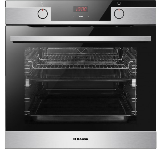 Духовой шкаф Hansa электрический, 77л, A, дисплей, конвекция, нерж