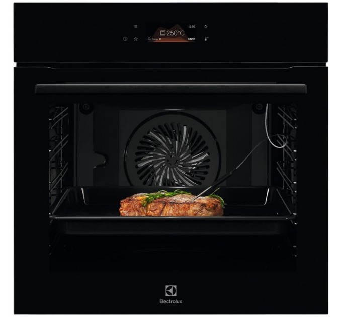 Духовой шкаф Electrolux электрический, 71л, A++, пар, дисплей, конвекция, пиролиз, телескопические направляющие, черный