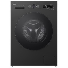 Пральна машина LG фронтальна, 9кг, 1400, A, 55см, дисплей, пара, інвертор, чорний