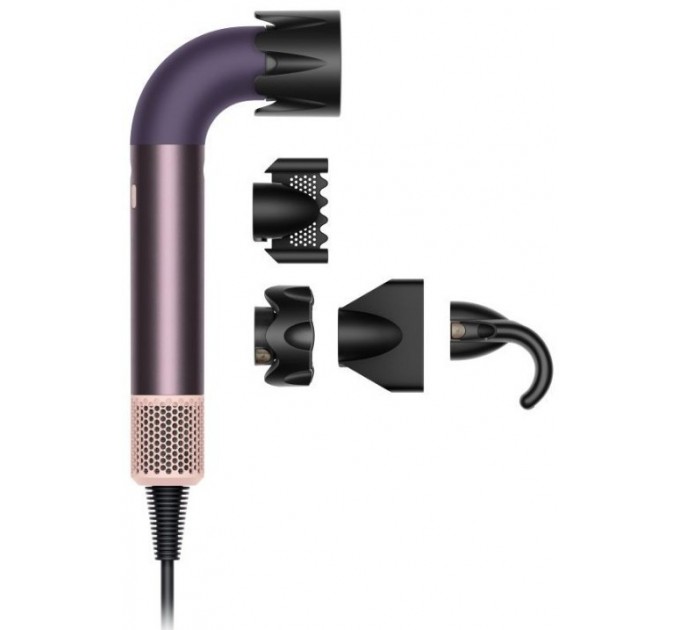 Фен Dyson HD17 Supersonic R Jasper/Plum, 1700Вт, 3 режими, іонізація, хол. обдув, 5 насадок, фіолетовий