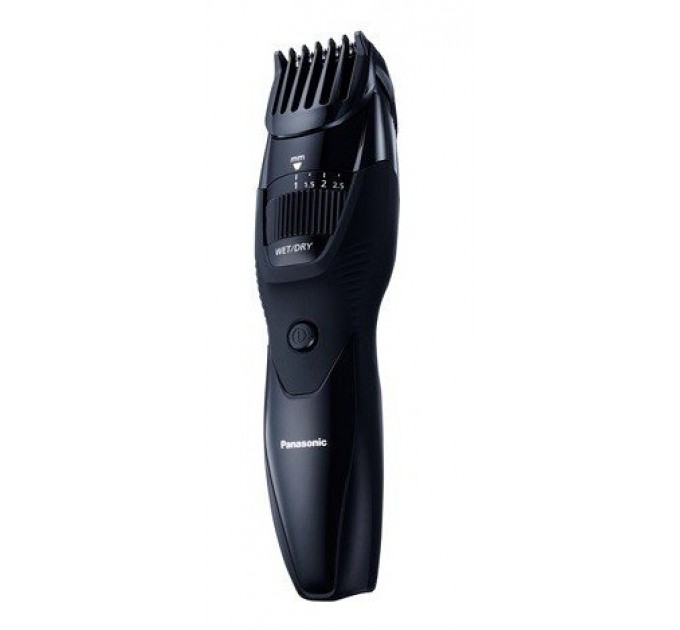 Триммер Panasonic для бороды, усов, окантовки , акум., роторный мотор, насадок-1, сталь, черный