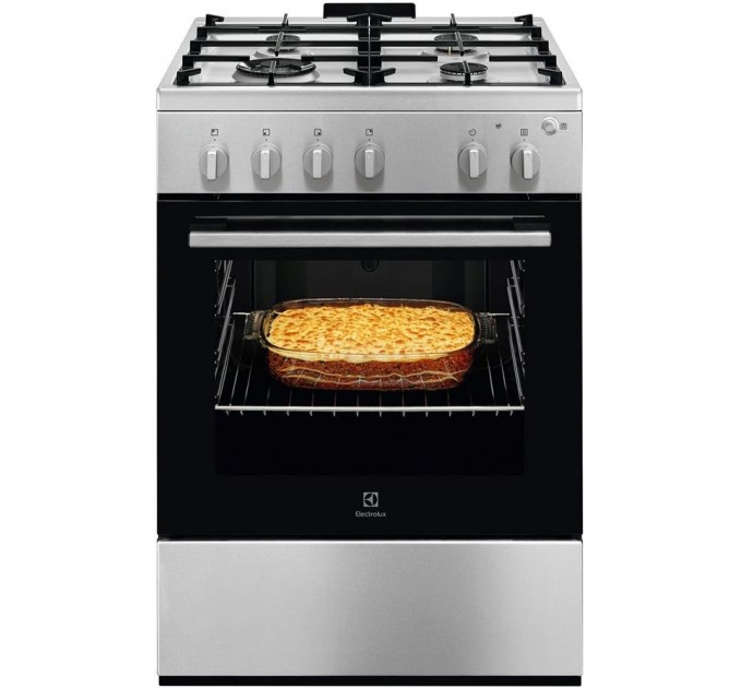 Плита Electrolux газова, 59л, 60x60см, чавун, нерж