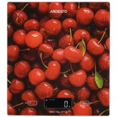 Весы ARDESTO кухонные CHERRY, 5кг, AAAx2 в компл, стекло, многоцветный