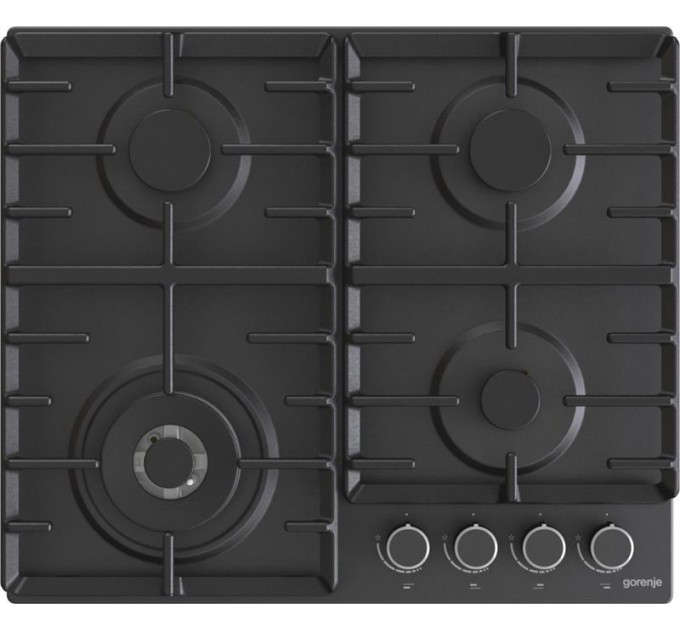 Варильна поверхня Gorenje газова, 60см, чавун, чорний