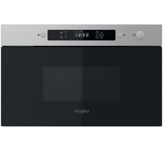 Мікрохвильова піч Whirlpool вбудована, 22л, електронне упр., 750Вт, дисплей, нерж