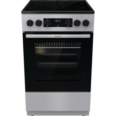 Плита Gorenje электрическая стеклокерамическая, 70л, 50x60см, дисплей, программатор, серый