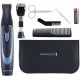 Набор дорожный Remington TRAVEL KIT для бороды, усов, носа, ушей, 1xAA, насадок-3, чехол, расческа, пинцет,кусачки,ножницы, сталь, черно-синий