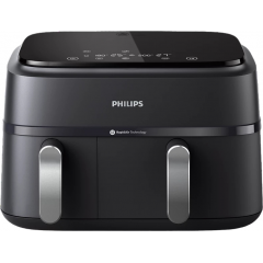 Мультипіч Philips Ovi Dual Series 3000 2750Вт, чаша-6+3л, сенсорне управл., 2 контейнера,8 авто. Програм, пластик, чорний