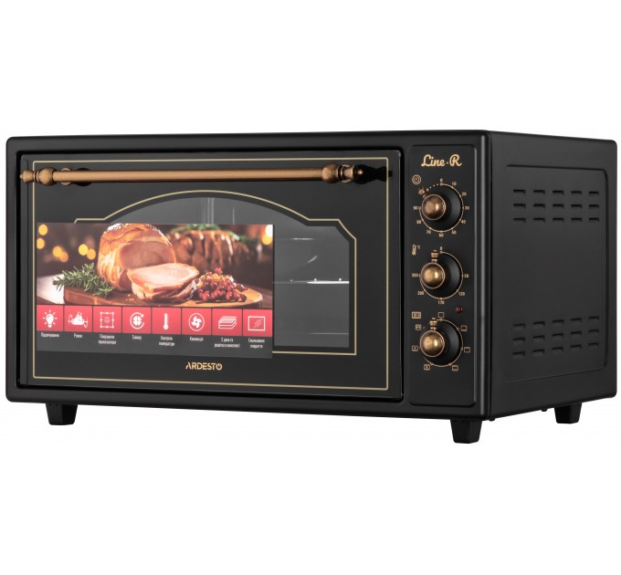 Піч електрична ARDESTO Line-R, 48л, 1600Вт, механіч., конвенція, чорний