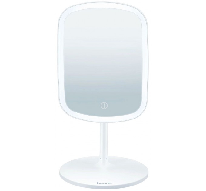 Зеркало косметическое Beurer настольное, прямоугольное, 15х21см, USB-C зарядка, подсветка, белый