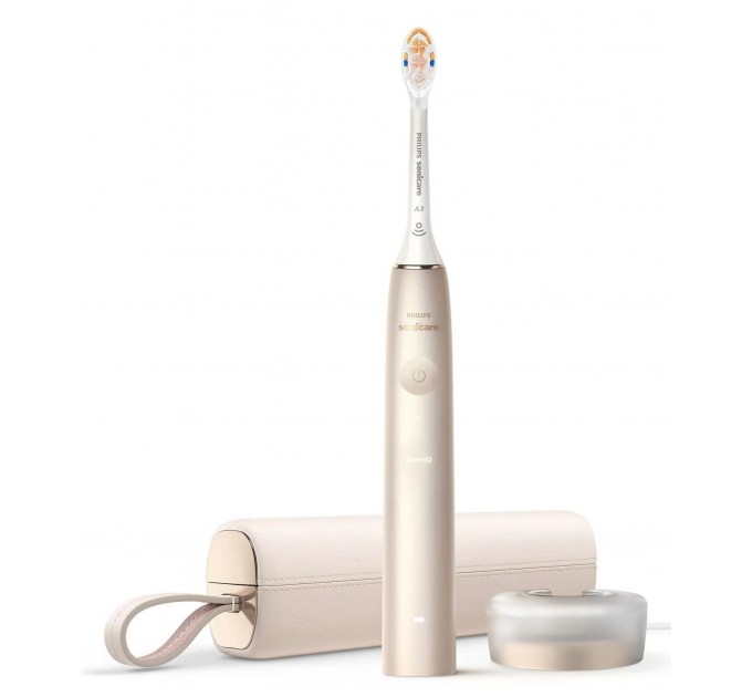 Щітка зубна електр. Philips, Sonicare DiamondClean Prestige 9900, 62т. колив/хв, насадок-1, SenseIQ, зарядний чохол, бежевий