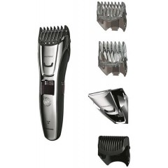 Триммер Panasonic для бороды, усов, головы и тела, сеть+акум., насадок-3, кейс, сталь, чорно-серебристый