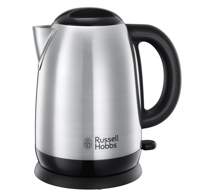 Електрочайник Russell Hobbs Adventure 1.7л, метал, сріблясто-чорний