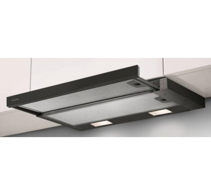 Вытяжка Faber телескопическая, 60см, 701м.куб/ч, Flexa Ng Hip Bk A60, черный