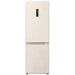 Холодильник LG с нижн. мороз., 186x60х68, холод.отд.-234л, мороз.отд.-110л, 2дв., E, NF, инв., диспл внешн., Fresh Сonverter, Metal Fresh, бежевый