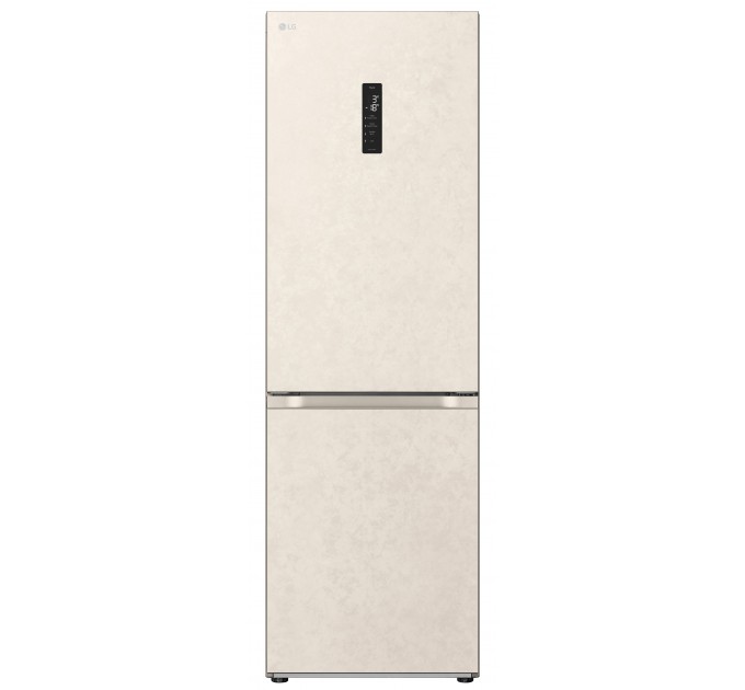 Холодильник LG з нижн. мороз., 186x60х68, холод.відд.-234л, мороз.відд.-110л, 2дв., E, NF, інв., диспл зовн., Fresh Сonverter, Metal Fresh, бежевий