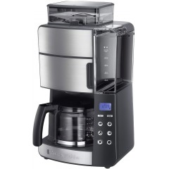 Кофеварка Russell Hobbs капельная Grind and Brew, 1.25л, молотый, LED-дисплей, черно-металл