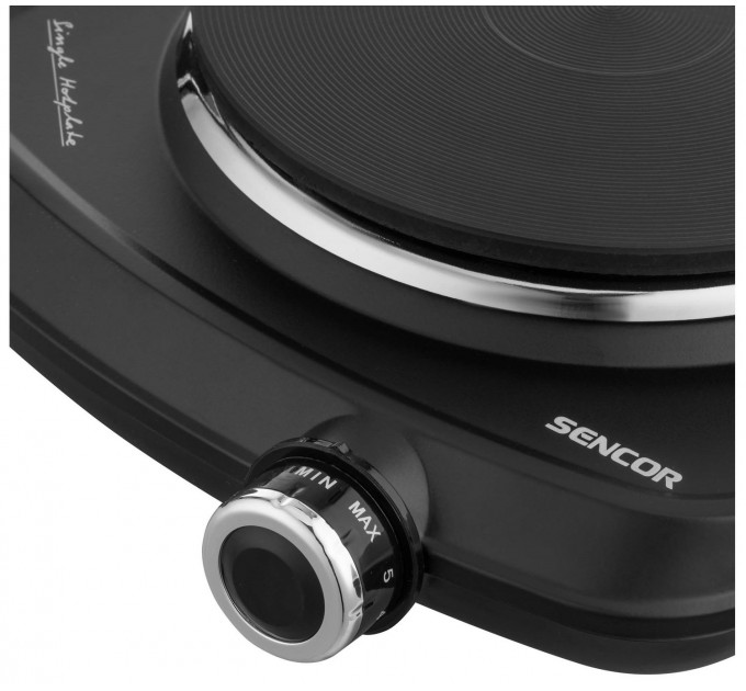 Плитка настольная Sencor электрическая, комф. - 1 на 1.5кВт, управл. - мех., черный
