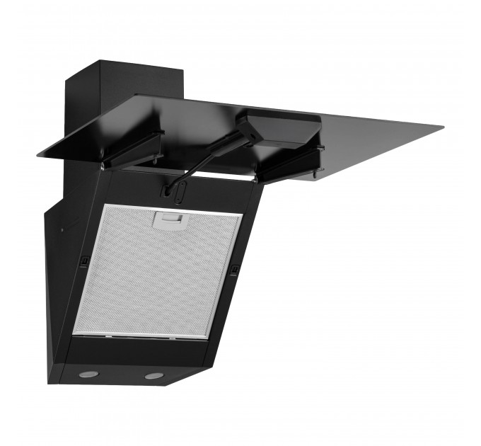 Вытяжка ARDESTO наклонная, 60см, 900м3ч, стекло, 2х1Вт LED, кнопочное, черный