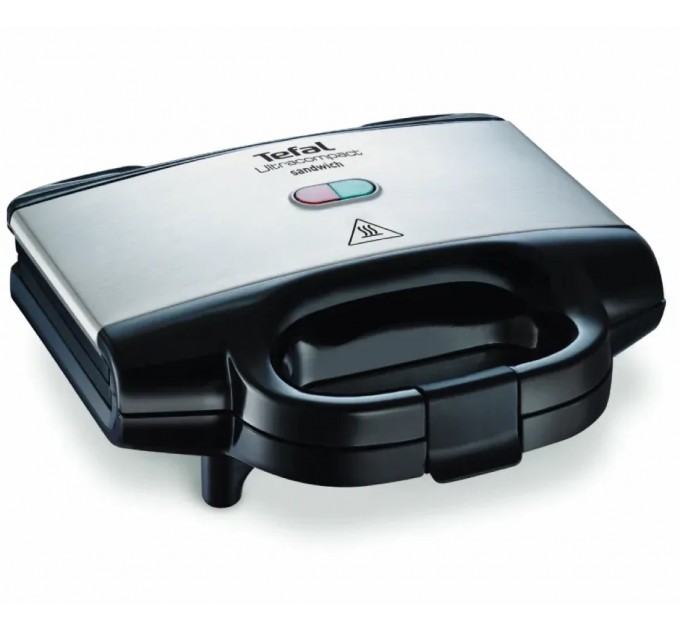 Сендвичмейкер Tefal Ultracompact 700Вт, 1 пластина-гриль, корпус-пластик, черно-серебристый