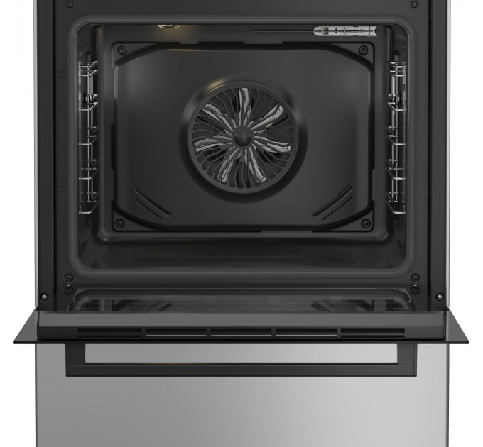 Плита Beko комби, 72л, 60x60см, дисплей, конвекция, серый