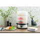 Пароварка Russell Hobbs Cook&Home 800Вт, чаша-3/3/3л, резервуар для воды -1л, механическое управл., 3 яруса, металл/пластик, черный